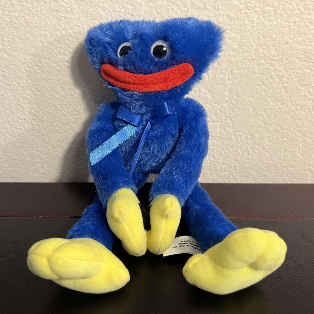 Poppy Playtime Huggy Wuggy Blue Plush Stuffed Toy Medium Cute Cuddly Washable